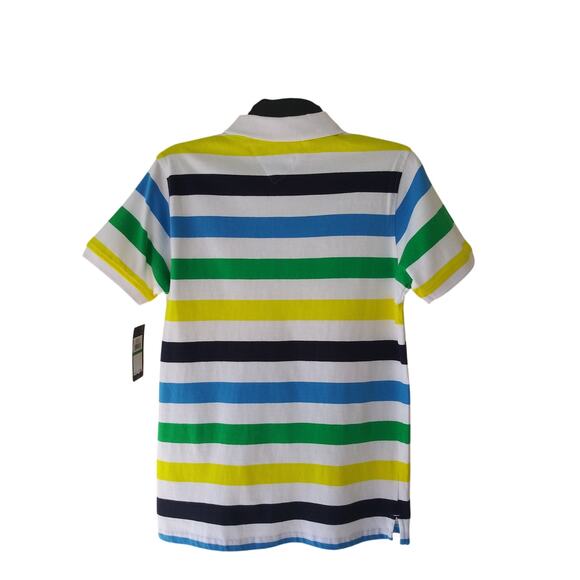 NWT Tommy Hilfiger Boy's Short Sleeve Shirt Stripe Multi Color L - Picture 4 of 11
